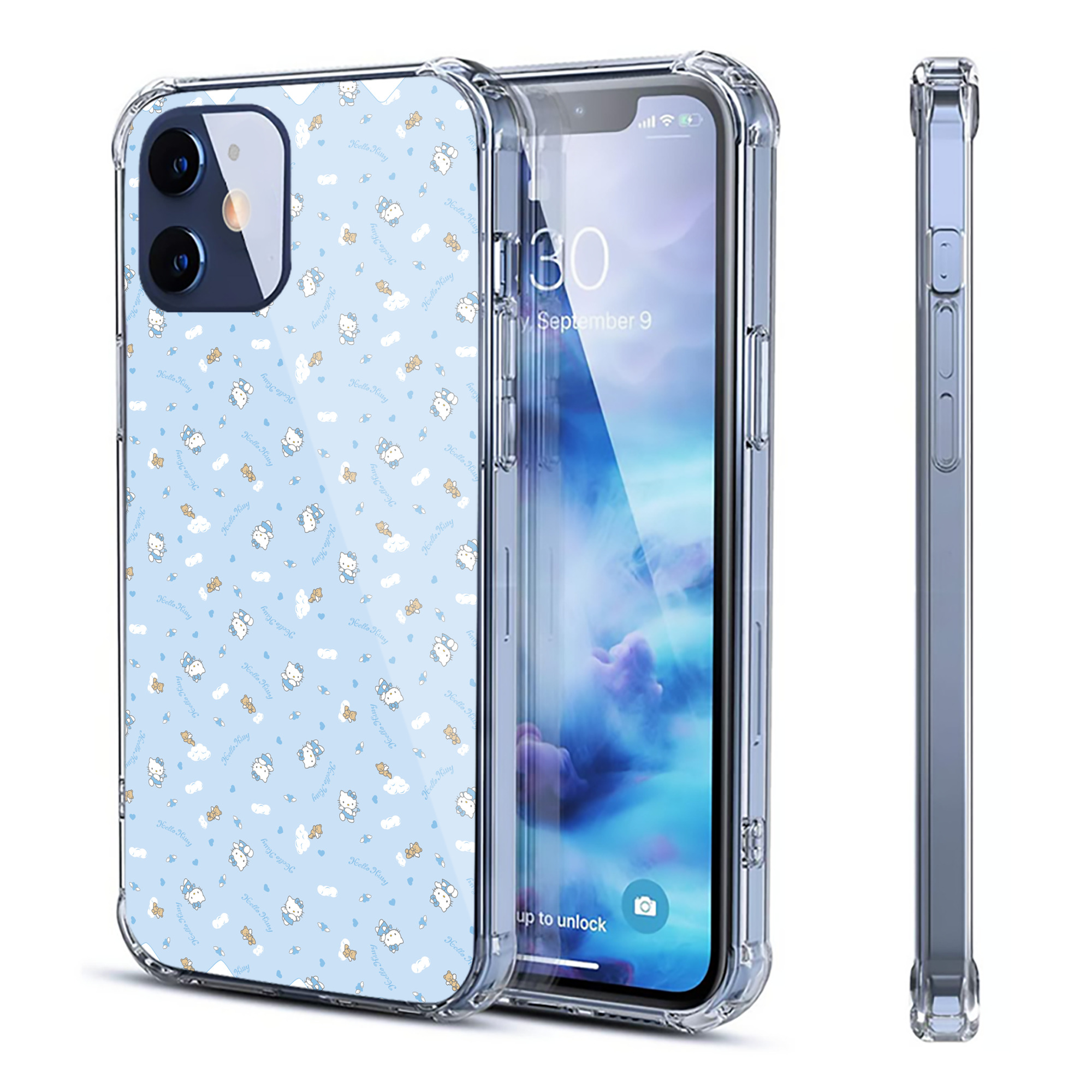 （画像用） Hello Kitty ハローキティ 【iPhone 12シリーズ対応】透明スマホケース（クリアソフトケース）
